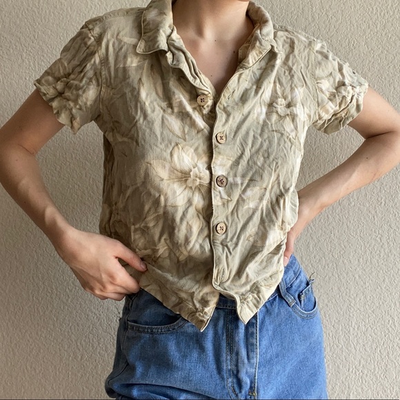 vintage La Cabana cropped Hawaiian shirt - Picture 1 of 4
